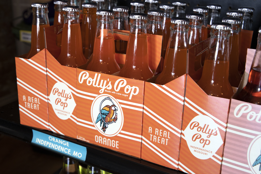 Orange Polly's pop soda
